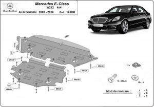 Scuturi Metalice Auto Mercedes E-Class, Scut motor metalic Mercedes E-Class W212, 4x4 2009-2016 - autogedal.ro