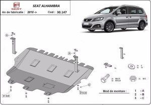 Scuturi metalice auto Seat Alhambra, Scut motor metalic Seat Alhambra 2011-2020 - autogedal.ro