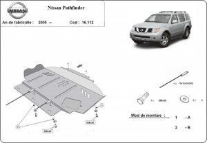 Scuturi metalice auto Nissan Pathfinder, Scut motor metalic Nissan Pathfinder 2005-2014 - autogedal.ro