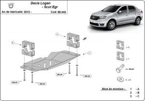 Scuturi Metalice Auto Dacia Logan, Scut metalic pentru EGR Dacia Logan Stop&Go 2013-2020 - autogedal.ro