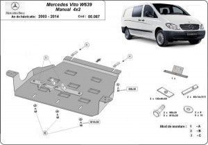 Scuturi Metalice Auto Mercedes Vito, Scut metalic cutie de viteze Mercedes Vito W639 2.2Diesel, 2x4 2003-2014 - autogedal.ro