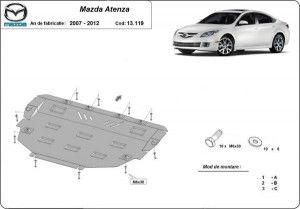Scuturi metalice auto Mazda Atenza, Scut motor metalic Mazda Atenza 2007-2012 - autogedal.ro