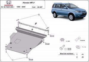 Scuturi metalice auto Honda HR-V, Scut motor metalic Honda HR-V 1999-2006 - autogedal.ro