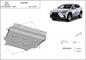 Scuturi metalice auto Lexus, Scut motor metalic Lexus NX 2014-2021 - autogedal.ro