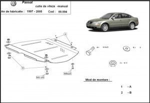 Scuturi Metalice Auto, Scut metalic cutie de viteze manuala VW Passat B5 1996-2005 - autogedal.ro