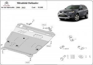 Scuturi metalice auto Mitsubishi Outlander, Scut motor metalic Mitsubishi Outlander 2007-2012 - autogedal.ro