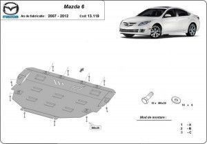 Scuturi Metalice Auto Mazda 6, Scut motor metalic Mazda 6 2008-2012 - autogedal.ro
