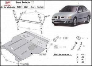 Scuturi Metalice Auto, Scut motor metalic Seat Toledo II 1999-2004 - autogedal.ro
