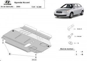 Scuturi Metalice Auto Hyundai Accent, Scut motor metalic Hyundai Accent 2006-2010 - autogedal.ro