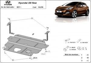 Scuturi metalice auto Hyundai, Scut motor metalic Hyundai I 30 II 2012-2014 - autogedal.ro