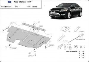 Scuturi metalice auto Ford, Scut motor metalic Ford Mondeo 2007-2014 - autogedal.ro