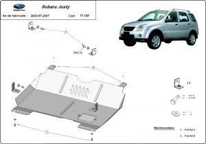 Scuturi Metalice Auto Subaru, Scut motor metalic Subaru Justy 2004-2007 - autogedal.ro