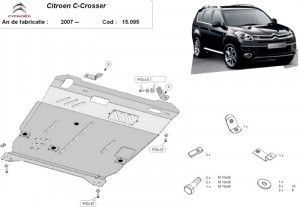 Scuturi metalice auto Citroen C-Crosser, Scut motor metalic Citroen C-Crosser 2007-2012 - autogedal.ro