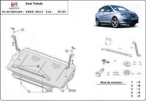 Scuturi Metalice Auto Seat, Scut motor metalic Seat Toledo III 2005-2012 - autogedal.ro