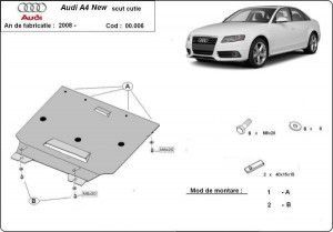 Scuturi Metalice Auto Audi A4, Scut metalic pentru cutia de viteze Audi A4 B8 2007-2015 - autogedal.ro