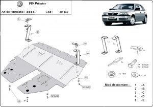 Scuturi metalice auto Volkswagen Pointer, Scut motor metalic VW Pointer 2004-prezent - autogedal.ro