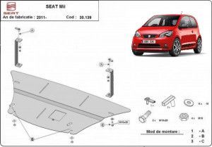 Scuturi Metalice Auto Seat Mii, Scut motor metalic Seat Mii 2012-2019 - autogedal.ro