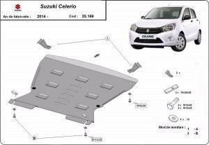 Scuturi Metalice Auto Suzuki Celerio, Scut motor metalic Suzuki Celerio 2014-prezent - autogedal.ro