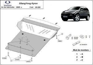 Scuturi metalice auto Ssangyong, Scut motor metalic SsangYong Kyron 2005-2014 - autogedal.ro
