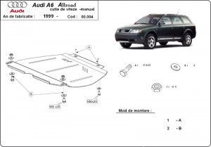 Scuturi Metalice Auto Audi, Scut metalic pentru cutie de viteze - manuala Audi Allroad C5 2000-2005 - autogedal.ro