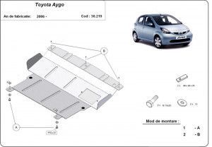 Scuturi Metalice Auto, Scut motor metalic Toyota Aygo 2005-2014 - autogedal.ro