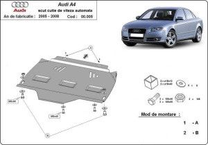 Scuturi Metalice Auto Audi A4, Scut metalic pentru cutia de viteze automata Audi A4 B7 2005-2008 - autogedal.ro