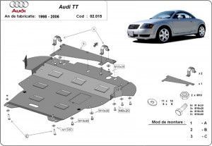 Scuturi metalice auto Audi TT, Scut motor metalic Audi TT 1998-2006 - autogedal.ro