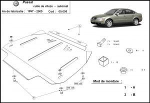 Scuturi Metalice Auto, Scut metalic pentru cutia de viteze automata VW Passat B5 1996-2005 - autogedal.ro