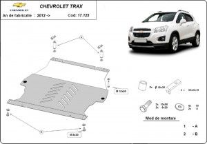 Scuturi metalice auto Chevrolet Trax, Scut motor metalic Chevrolet Trax 2013-2020 - autogedal.ro