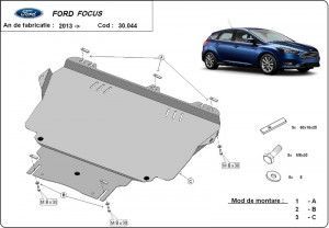 Scuturi metalice auto Ford Focus, Scut motor metalic Ford Focus III 2011-2018 - autogedal.ro