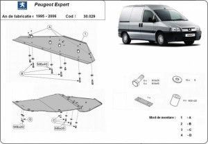 Scuturi Metalice Auto Peugeot Expert, Scut motor metalic Peugeot Expert 1994-2006 - autogedal.ro