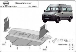 Scuturi Metalice Auto, Scut motor metalic Nissan Interstar 2010-prezent - autogedal.ro