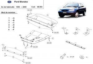 Scuturi Metalice Auto Ford Mondeo, Scut motor metalic Ford Mondeo 1993-2000 - autogedal.ro