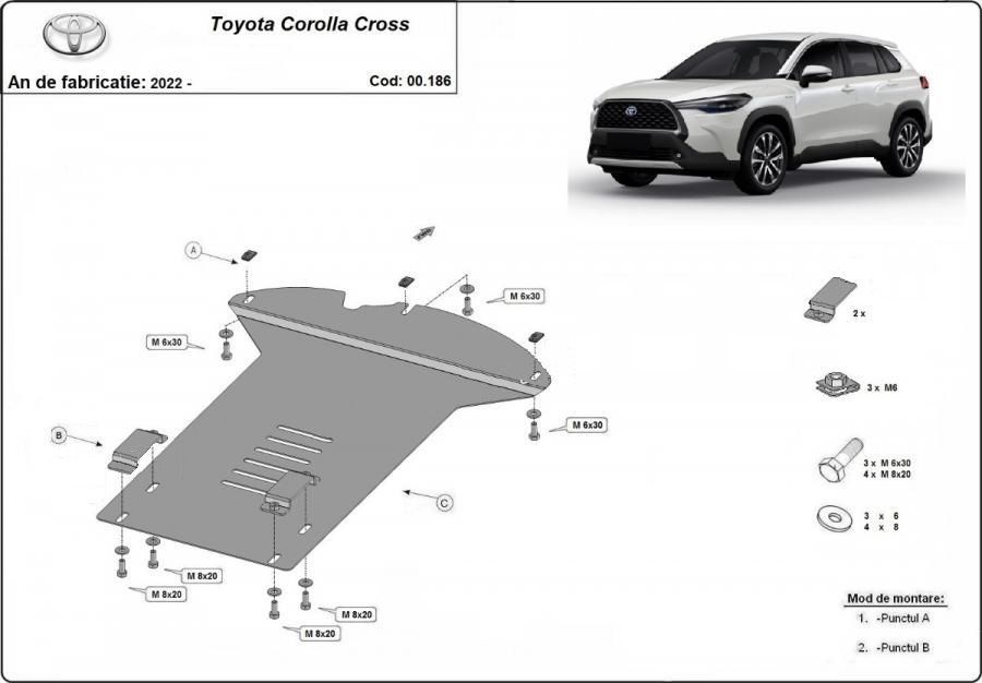 Scut metalic antifurt catalizator Toyota Corolla Cross 2022-prezent