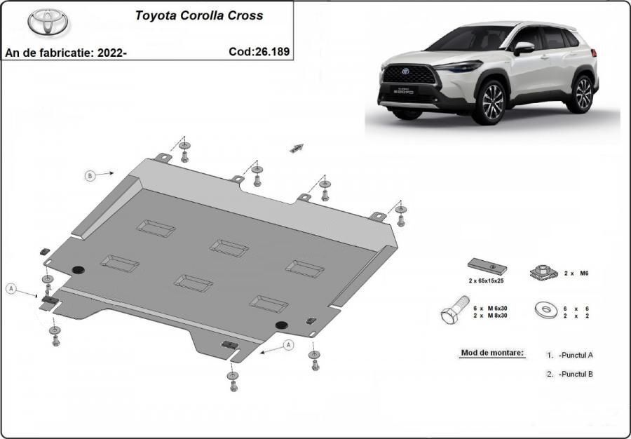 Scut motor metalic Toyota Corolla Cross 2022-prezent
