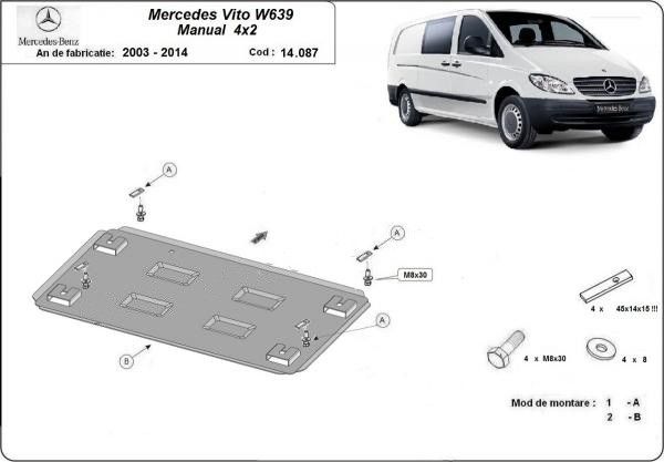 Scut motor metalic Mercedes Vito W639 2.2Diesel 2x4 2003-2014